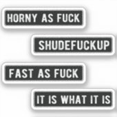 Funny Helmet Stickers Packs (zwart) (Voorkant)