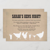 Funny Hens Night Bachelorette Invitation (Devant / Derrière)