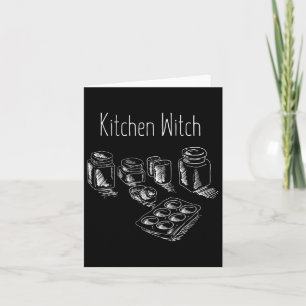 Funny Herbalist Kitchen Witch Halloween Cooking Ch Kaart