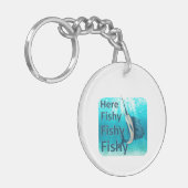 Funny here Fish Fishy Sailfish Sleutelhanger (Voorkant Links)