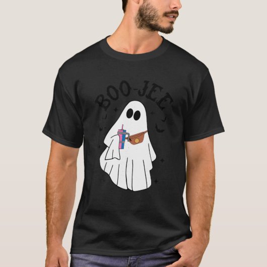 Funny Herfst Halloween Ghost Boujee Boo Jee Spooky T-shirt (Voorkant)