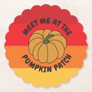 Funny Herfst Pumpkin Kartonnen Onderzetters