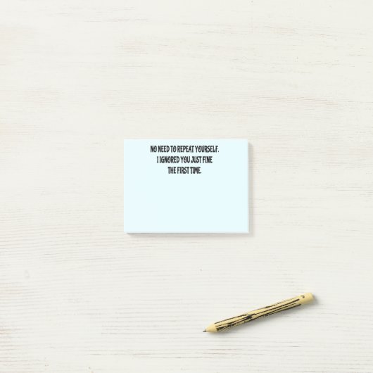 Funny Herhaal je eigen notities na de introductie Post-it® Notes (Op bureau)