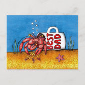 Funny Hermit Crab Vaderdag Beste vader Briefkaart (Voorkant)