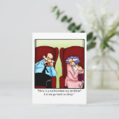 Funny Hi Et Hello Carte Postale (Debout devant)