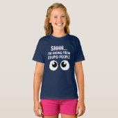 Funny Hiding From Stupid People Kids T-Shirt (Devant entier)