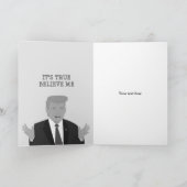 Funny High School Afstuderen 2022 Trump cartoon Kaart (Binnen)