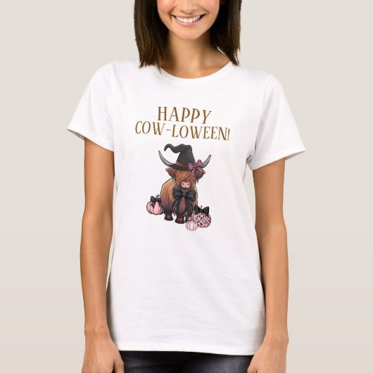 Funny Highland Cow Halloween Shirt (Voorkant)