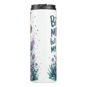 Funny Highland Cow Thermosbeker (Achterkant)