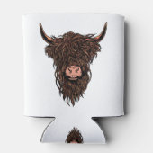 Funny Highland Koe Head Blikjeskoeler (Achterkant)