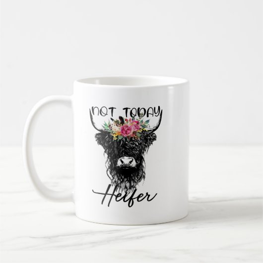 Funny Highland Koe not Today Heifer Koe Lovers Far Koffiemok (Links)