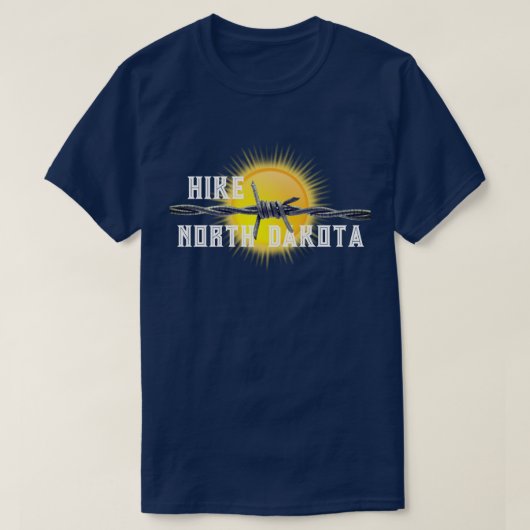Funny Hike "jouw staat" en Barbed Wire T-shirt (Design voorkant)