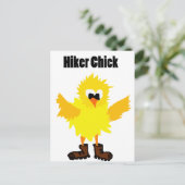 Funny Hiker Chick Cartoon Briefkaart (Staand voorkant)