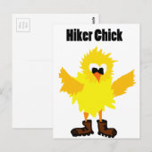 Funny Hiker Chick Cartoon Briefkaart (Voorkant / Achterkant)