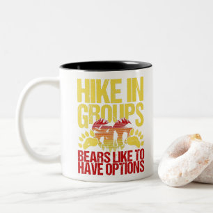 Funny Hiking Gezegde voor  Trekker Tweekleurige Koffiemok
