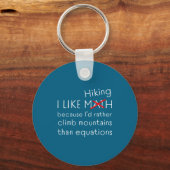 Funny Hiking Over Math Humor Mountains Vs Equation Sleutelhanger (Voorkant)