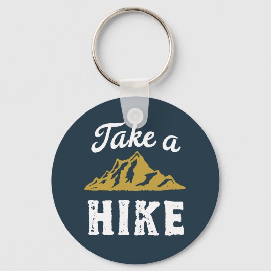Funny Hiking Pun Hiker neemt een  Hike Retro aan Sleutelhanger (Voorkant)