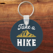 Funny Hiking Pun Hiker neemt een  Hike Retro aan Sleutelhanger (Voorkant)