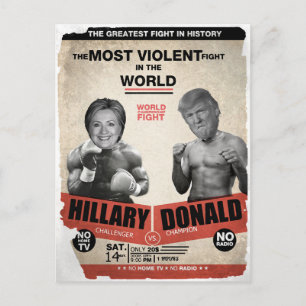 Funny Hillary Clinton versus de verkiezingen voor  Briefkaart