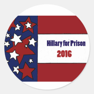 Funny Hillary voor politieke gevangenissen Ronde Sticker