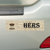 Funny hing text & crown bumpersticker (Op auto)