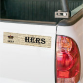 Funny hing text & crown bumpersticker (Op Truck)
