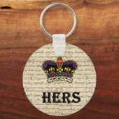 Funny hing text & crown sleutelhanger (Voorkant)