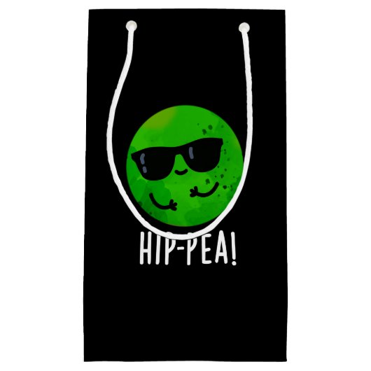 Funny Hip Pea Pun Dark BG Klein Cadeauzakje (Voorkant)