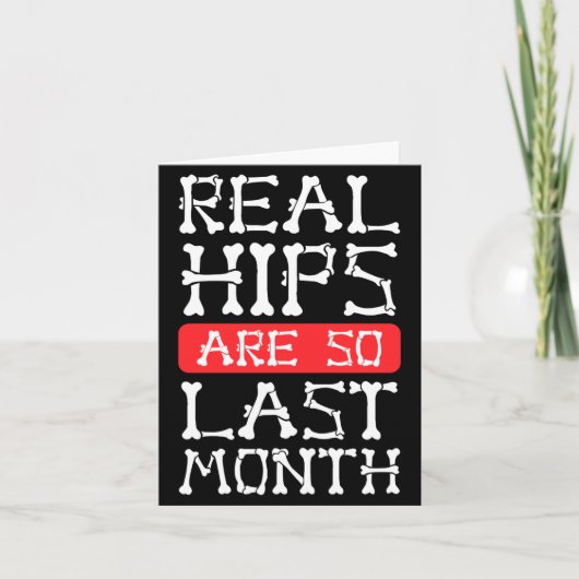 Funny Hip Replacement Bones Surgery Recovery Kaart (Voorkant)