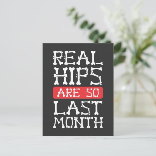 Funny Hip Replacement Botten Chirgery Recovery Briefkaart (Staand voorkant)