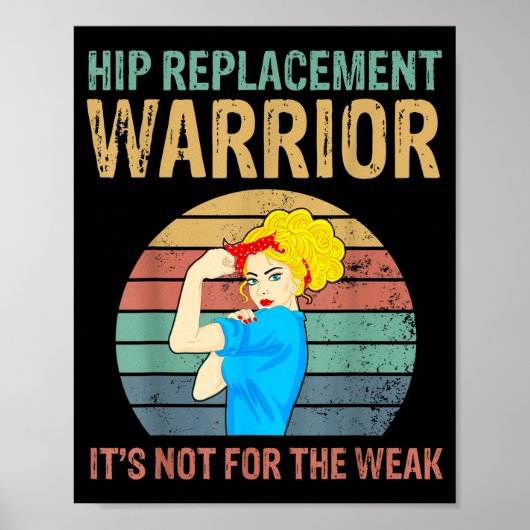 Funny Hip Replacement Warrior New Prosthetic Women Poster (Voorkant)