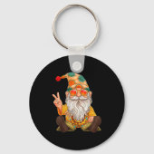 Funny Hipe Gnome Peace Sign Gnomes Lovers Men Wome Sleutelhanger (Voorkant)