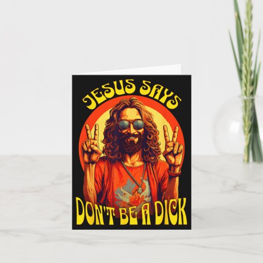 Funny Hipe Jesus Don't Be A  Kaart (Voorkant)