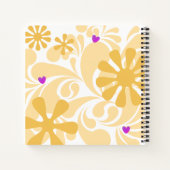 Funny hippie paix amour crochet motif carnet (Dos)