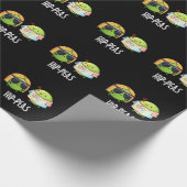 Funny Hippie Peas Pun Dark BG Cadeaupapier (Hoek)