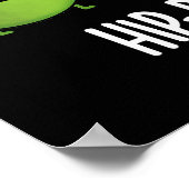 Funny Hippie Peas Pun Dark BG Poster (Hoek)
