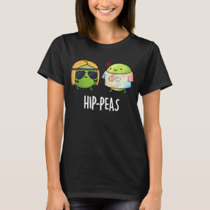 Funny Hippie Peas Pun Dark BG T-shirt