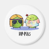 Funny Hippie Peas Pun Magneet (Voorkant)