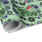 Funny Hippo Abstract kerstpapier voor kerstkunst Cadeaupapier (Rol Hoek)