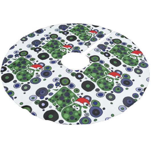 Funny Hippo Abstracte kerstboomrok Kerstboom Rok (Gekanteld)