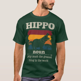 Funny Hippo Definition Cool Hippo Animals Humor Hi T-shirt