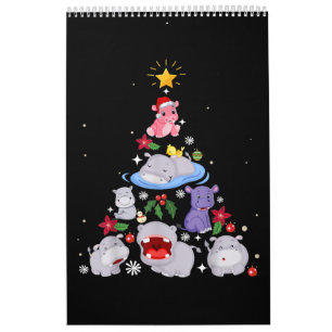 Funny Hippo kerstboom Xmas Hippopotamus Kalender