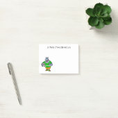 Funny hippo soccer player cartoon post-it® notes (Kantoor)