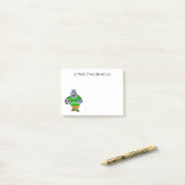 Funny hippo soccer player cartoon post-it® notes (Op bureau)