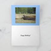 Funny Hippopotamus Birthday Greeting Kaart (Binnen)