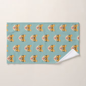 Funny Hipster Corgi Motif (Serviette à main)