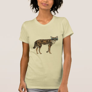 Funny Hipster Coyote met zonnebril T-shirt