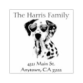 Funny Hipster Dalmation gepersonaliseerd Rubberstempel (Afrduk)