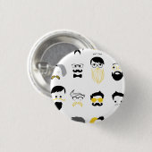 Funny Hipster Faces Ronde Button 3,2 Cm (Voorkant /achterkant)