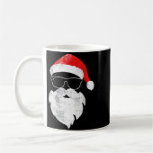 Funny Hipster Santa Face With Hat Beard & Gles Koffiemok (Links)